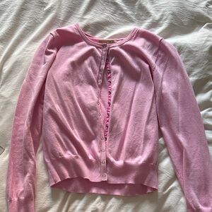 Pink Button-Up Cardigan